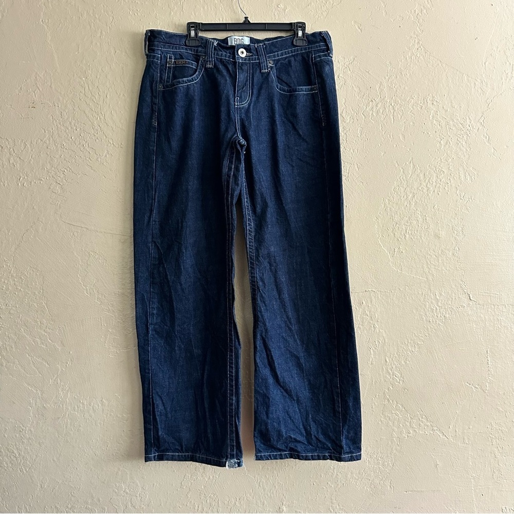 BDG Wide Leg Flare Jeans in Dark Blue Denim